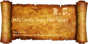 Mészáros Dániel névjegykártya